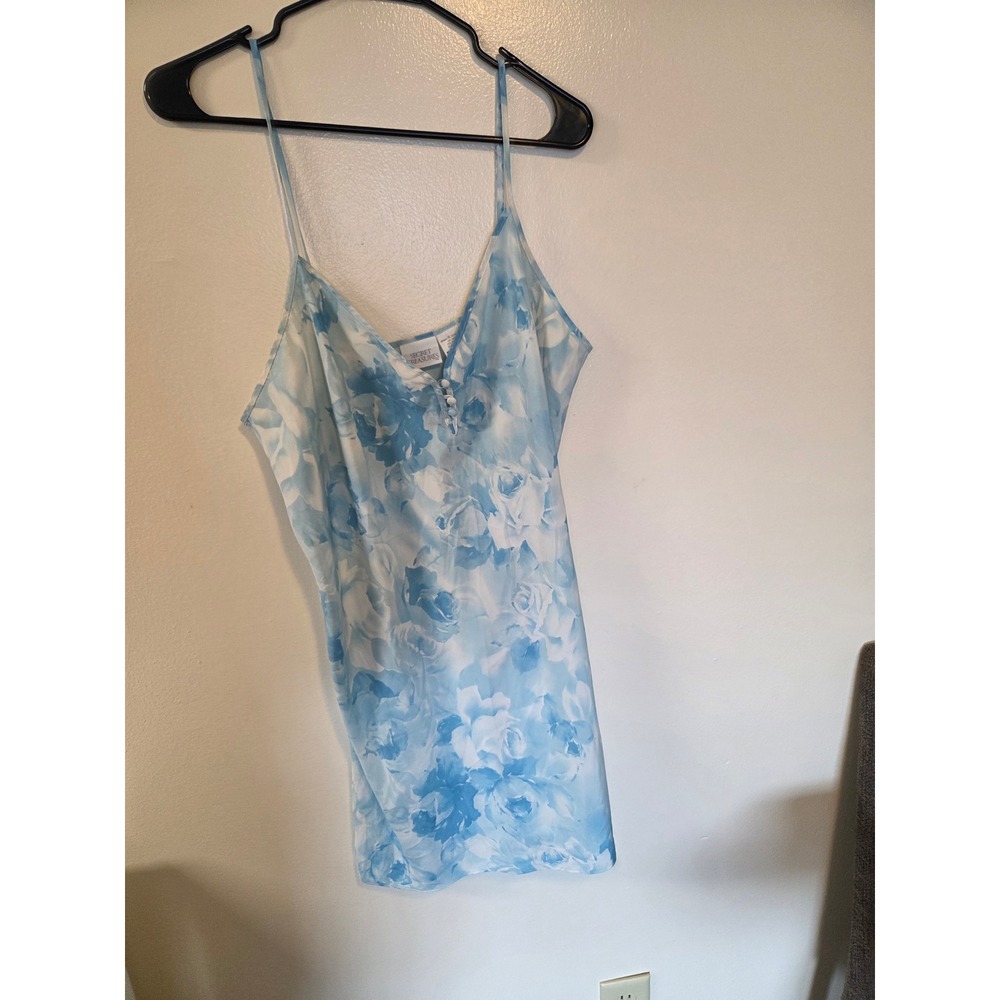 Secret Treasures Blue Floral Pajama Set XL Camisole Top and Pants 2 Piece Sleep